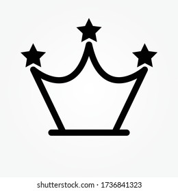 Crown Icon in trendy flat style isolated on white background.