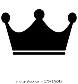 Icono de la corona en estilo plano de moda