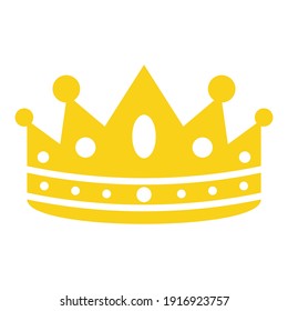 Crown Icon in trendy flat style isolated on white background. Crown symbol for your website design, logo, app, UI. Vector illustration.