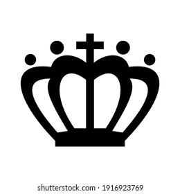 Crown Icon in trendy flat style isolated on white background. Crown symbol for your website design, logo, app, UI. Vector illustration.