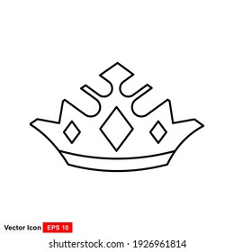 Crown Icon in trendy flat style isolated on white background. Crown symbol for your web site design, logo, app, UI. Vector illustration.