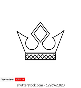 Kronsymbol im trendigen, flachen Stil einzeln auf weißem Hintergrund. Kronensymbol für Ihr Webdesign, Logo, App, Benutzeroberfläche. Vektorgrafik.