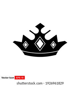 Crown Icon in trendy flat style isolated on white background. Crown symbol for your web site design, logo, app, UI. Vector illustration.
