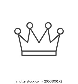 Crown Icon in trendy flat style isolated on white background. Crown symbol for your web site design