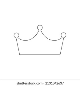Icono de la corona en estilo plano de moda aislado en fondo blanco. Símbolo de la corona para el diseño de tu sitio web, logotipo, aplicación, interfaz de usuario. Ilustración del vector, EPS10