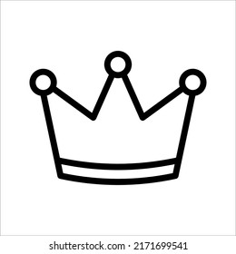 Icono de la corona en estilo plano de moda. Símbolo de la corona para el diseño de tu sitio web, logotipo, aplicación, interfaz de usuario. Ilustración del vector sobre fondo blanco