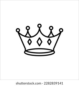Icono de la corona en estilo plano de moda. Símbolo de la corona para el diseño de tu sitio web, logotipo, aplicación, interfaz de usuario. Ilustración del vector sobre fondo blanco