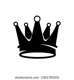 Icono de la corona en estilo plano de moda aislado en fondo blanco. Símbolo de la corona para el diseño de tu sitio web, logotipo, aplicación, interfaz de usuario. Ilustración vectorial.