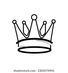 Crown Icon in trendy flat style isolated on blank background. Crown symbol for your web site design, logo, app, UI. Vector illustration.