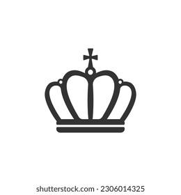 Crown icon in trendy flat style on white background. Imperial state crown of the UK. Vector Illustration