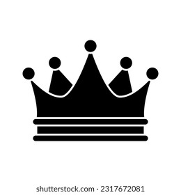 Crown Icon in trendy flat style color editable