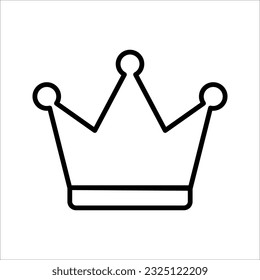 Crown Icon in trendigem, flachem Stil. Kronensymbol für Ihr Webdesign, Logo, App, Benutzeroberfläche. Vektorgrafik auf weißem Hintergrund