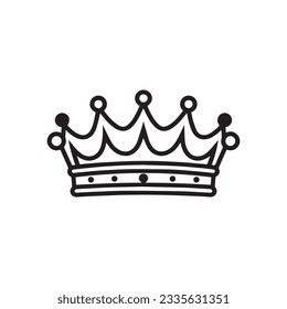 Icono de la corona en estilo plano de moda