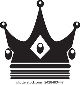 Icono de la corona en estilo plano de moda aislado en el fondo.