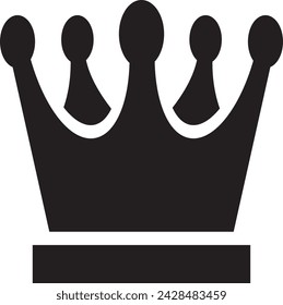 Crown Icon in trendy flat style isolated on background.