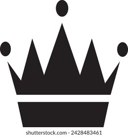 Crown Icon in trendy flat style isolated on background.