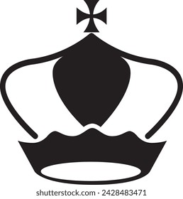 Crown Icon in trendy flat style isolated on background.