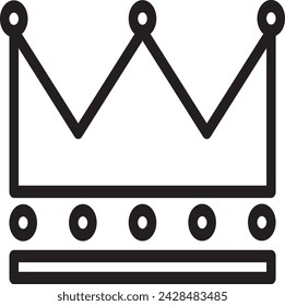 Crown Icon in trendy flat style isolated on background.