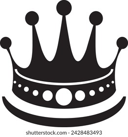 Crown Icon in trendy flat style isolated on background.