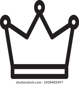 Crown Icon in trendy flat style isolated on background.