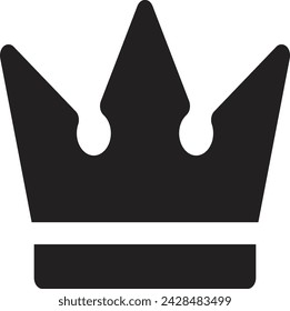 Crown Icon in trendy flat style isolated on background.