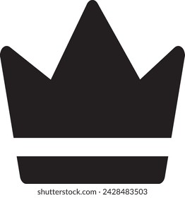 Crown Icon in trendy flat style isolated on background.