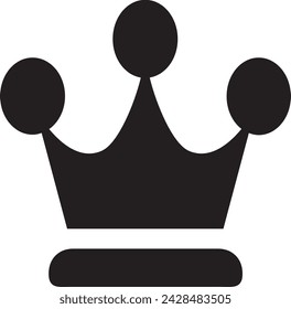 Crown Icon in trendy flat style isolated on background.