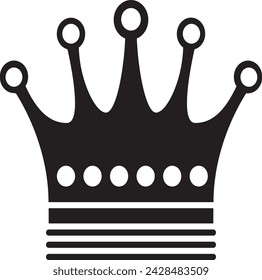 Crown Icon im trendigen flachen Stil isoliert auf Hintergrund.