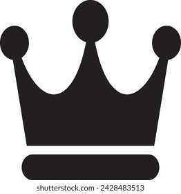 Crown Icon in trendy flat style isolated on background.