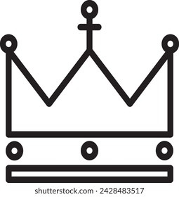 Crown Icon in trendy flat style isolated on background.