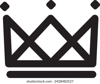 Crown Icon in trendy flat style isolated on background.