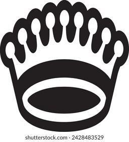 Crown Icon im trendigen flachen Stil isoliert auf Hintergrund.