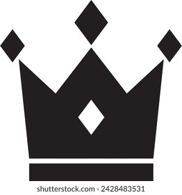 Crown Icon in trendy flat style isolated on background.