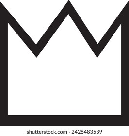 Crown Icon in trendy flat style isolated on background.