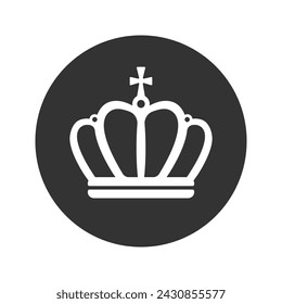 Crown icon in trendy flat style on white background. Imperial state crown of the UK. Vector Illustration