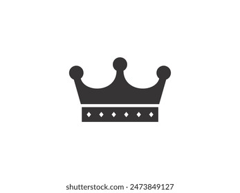 Icono de la corona en estilo plano de moda aislado sobre fondo gris. Símbolo de la corona para su diseño de Sitio web, logotipo, App, UI.