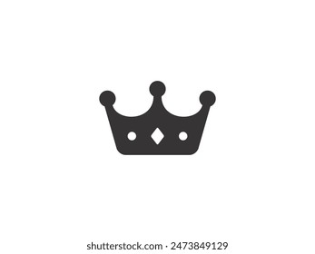 Crown Icon in trendy flat style isolated on grey background. Crown symbol for your web site design, logo, app, UI.