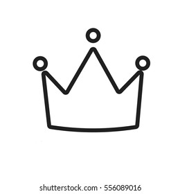 Crown Icon in trendy flat style isolated on white background