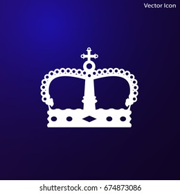 Crown Icon in trendy flat style