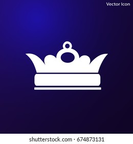 Crown Icon in trendy flat style