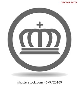 Crown Icon in trendy flat style