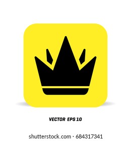 Crown Icon in trendy flat style isolated