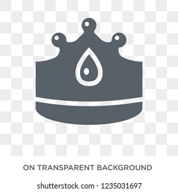Crown icon. Trendy flat vector Crown icon on transparent background from Luxury collection. 
