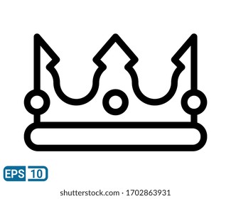 Crown icon in trendy line style. EPS 10