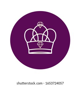 Crown Icon in a trendy linear style. Crown symbol for your website design, logo, app, user interface. Vector illustration, EPS10.