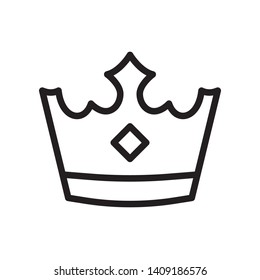 Crown icon in trendy outline style design. Vector graphic illustration. Crown symbol for website design, logo, app, and ui. Editable vector stroke. EPS 10.
