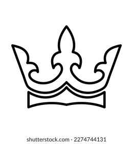 crown Icon trendy style flat illustration on white background