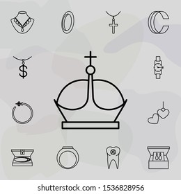 crown icon. Universal set of jewelry for website design and development, app development