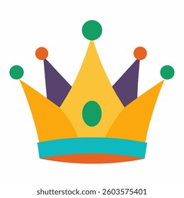 Crown icon vector art coloring in design image