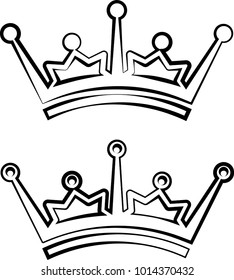 Crown Icon, Crown Vector Art Illustration